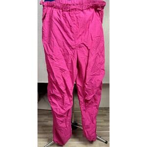Barbiecore Hot Pink Windbreaker Pants | Vintage Y2K Pull On Joggers | Unbranded